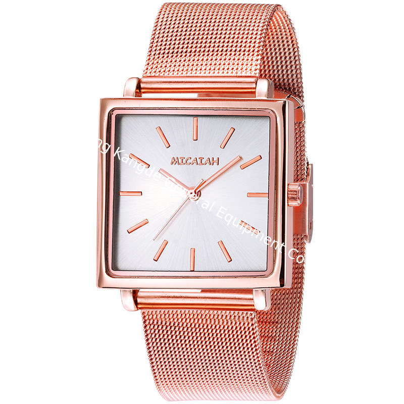 WJ-8421New Design Fashion Girls Stainless Steel Mesh Watch Strap Analog Quartz Watch