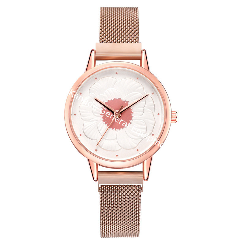 WJ-8414 New Design Fashion Girls Stainless Steel Watch Band Analog Quartz Watch