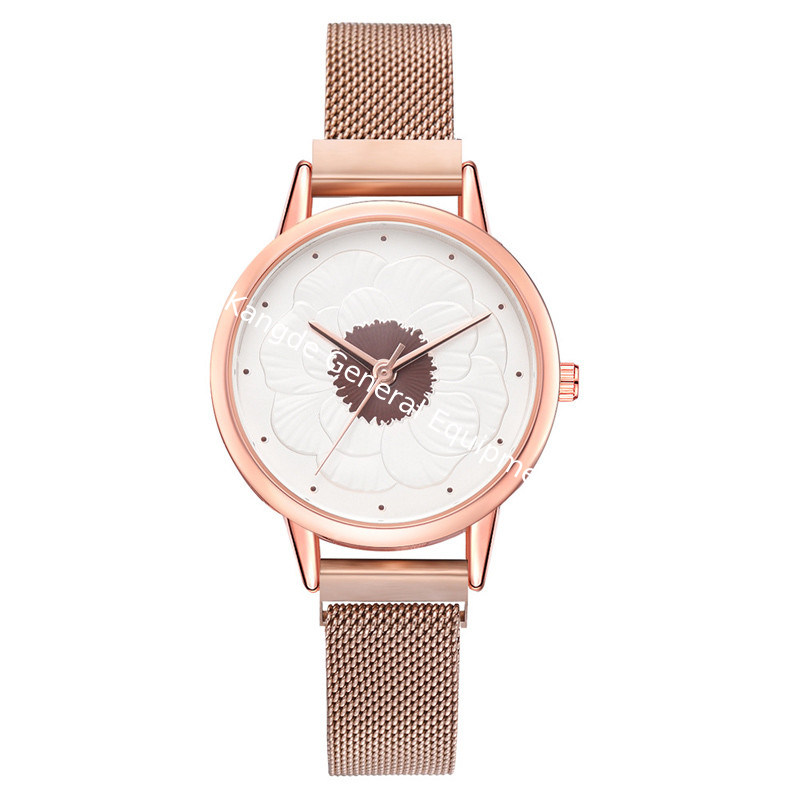 WJ-8414 New Design Fashion Girls Stainless Steel Watch Band Analog Quartz Watch