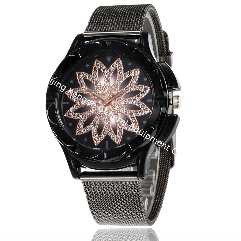 WJ-7776 Stainless Steel Mesh Quartz Strap Wrist Watch For Women