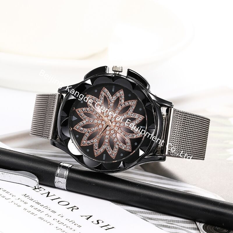 WJ-7776 Stainless Steel Mesh Quartz Strap Wrist Watch For Women