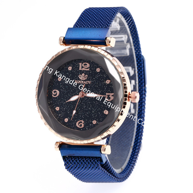 WJ-7868 With Rhinestone Starry Sky Face Design Women Handwatches Attractive Wonderful Pretty Magnet Buckle Lady Watch