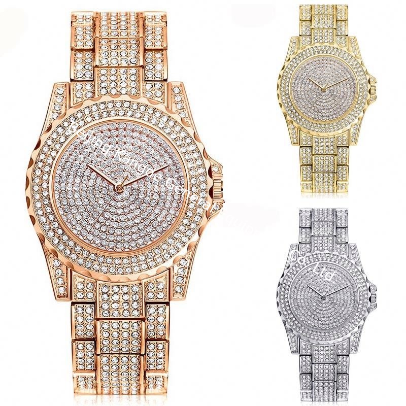 WJ-6433 Yiwu Factory Stock Fashion Gold Luxury Lady Wristwatch Alloy Women Wrist Watch Jewelry Watches for female