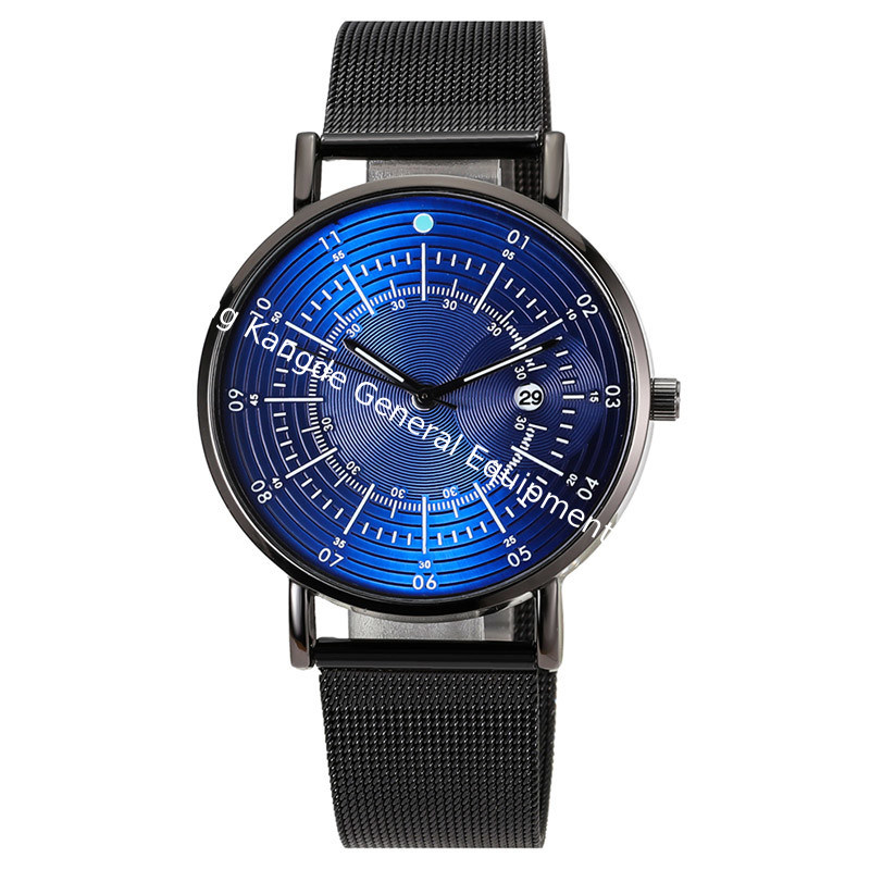 WJ-8079 Stainless Steel Mesh Quartz Wrist Man Watch