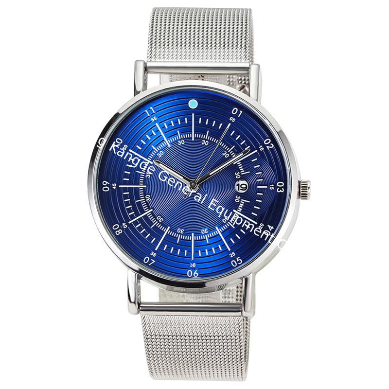 WJ-8079 Stainless Steel Mesh Quartz Wrist Man Watch