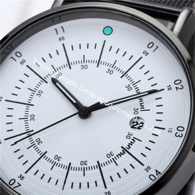 WJ-8079 Stainless Steel Mesh Quartz Wrist Man Watch