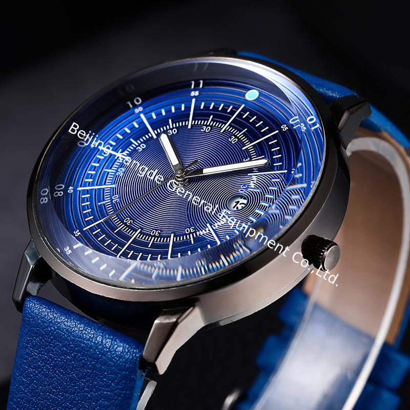 WJ-8076 Cheap Men Leather  Band Quartz Wrist Watch