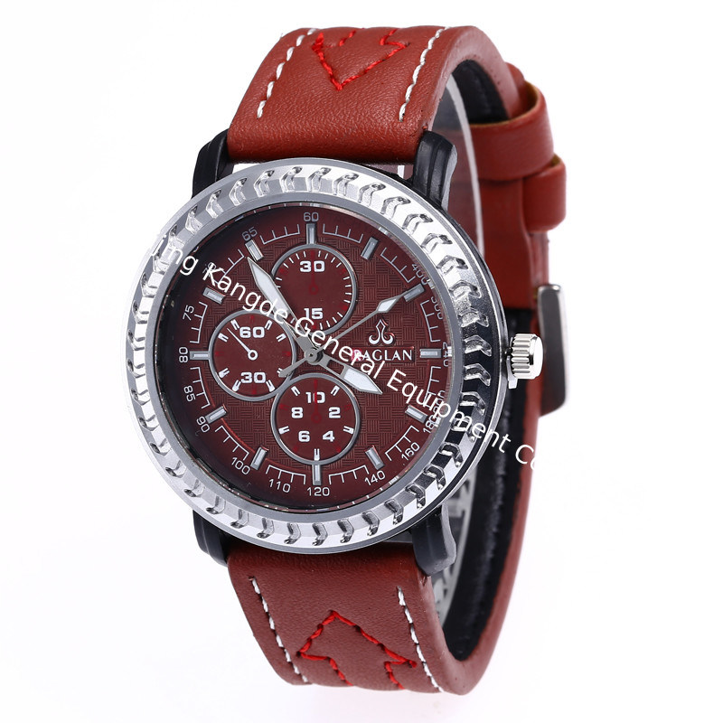 WJ-7985 New Fashion Mens Quartz Wrist Leather Strap Watch