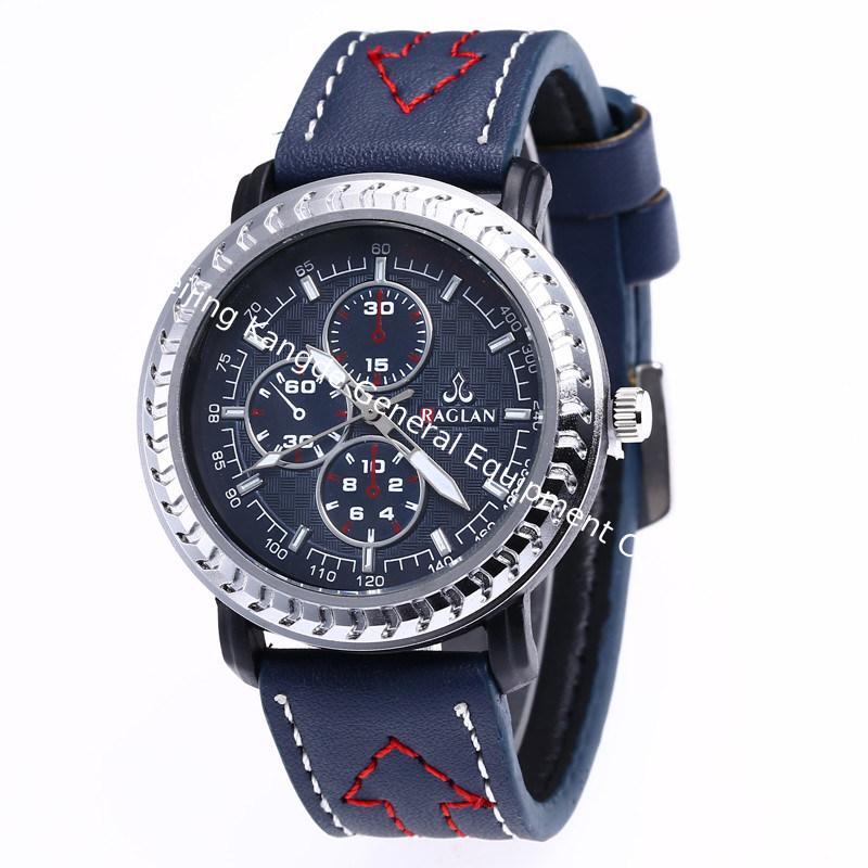 WJ-7985 New Fashion Mens Quartz Wrist Leather Strap Watch