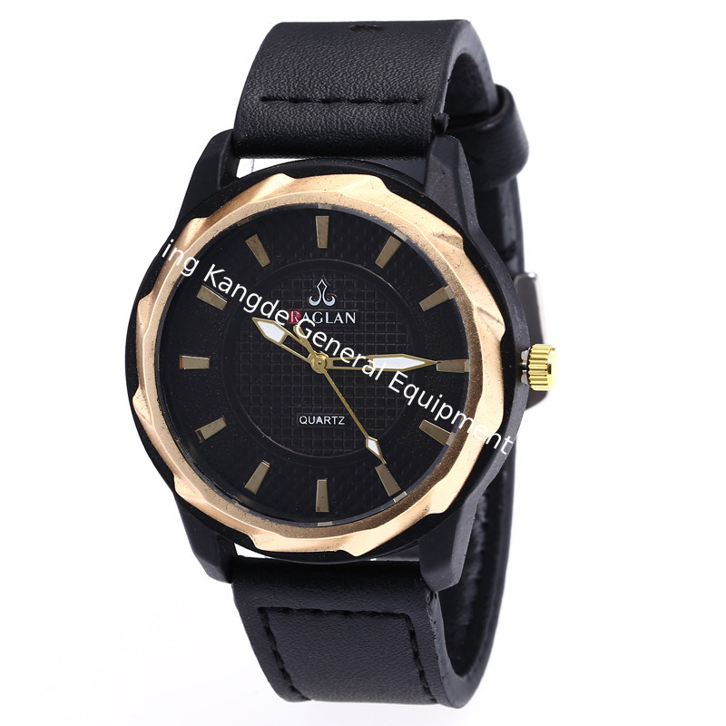 WJ-7972 Genuine Leather Wrist Hand Watch Men