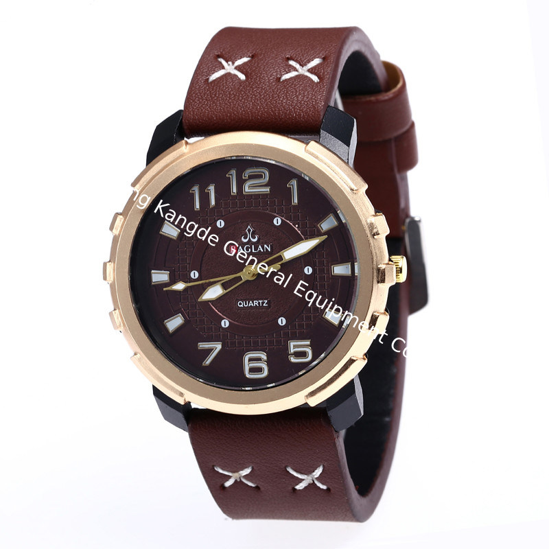 WJ-7968 New Style Leather Strap Style Leather Band Smart Watch For Men
