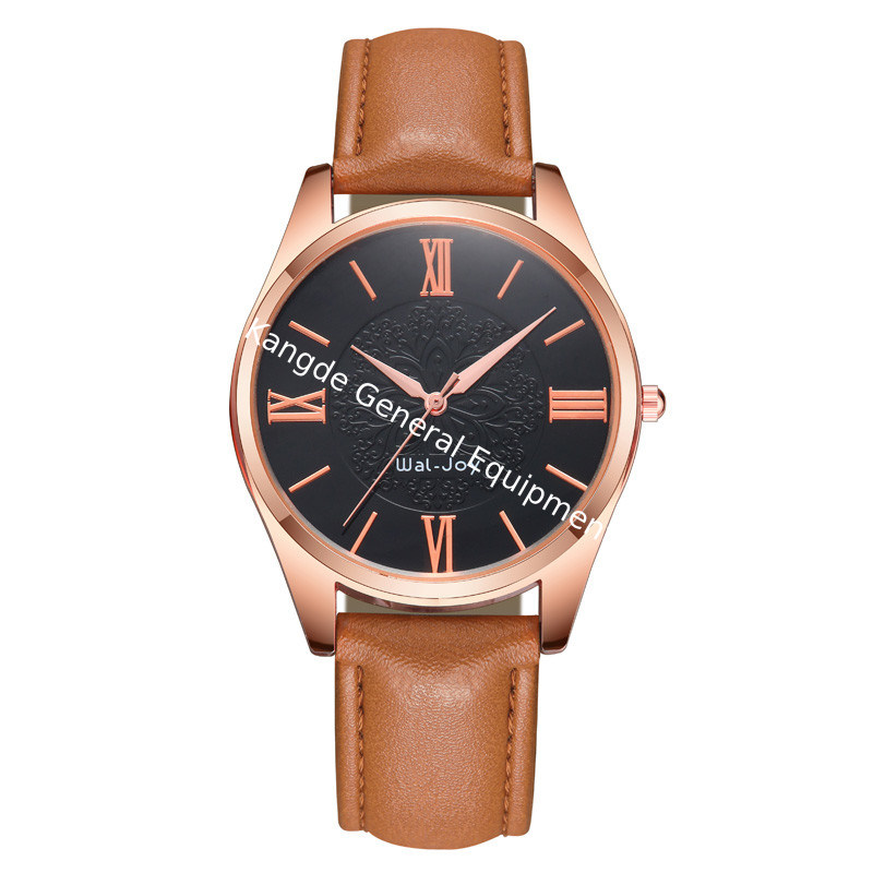 WJ-8104 Newest Style Leather Band Handwatches for Men Concise Cheap Business with Waterproof Men Watches