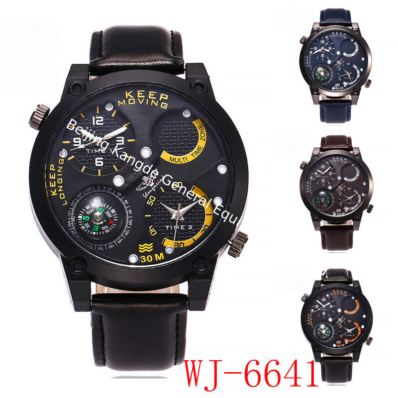 WJ-7126 China Wal-Joy watch factory hot selling leather men handwatches big face simple casual wristwatches