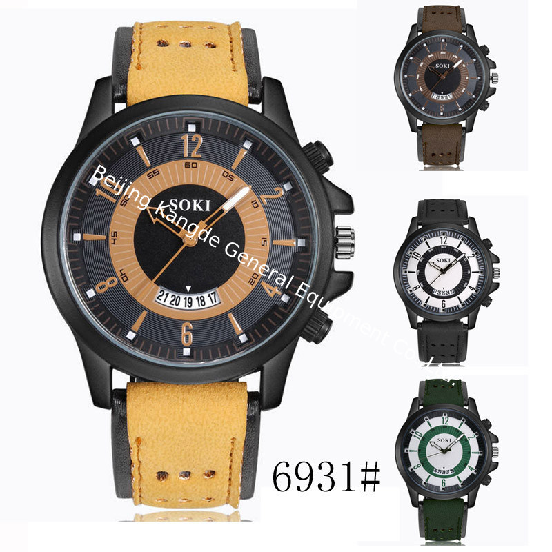 WJ-4723 New design big face quartz leather watches low price sport handwatches clear wristwatches