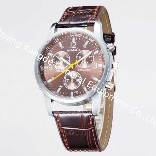 WJ-3250 Womage vogue hot sale newest charming leather high quality quartz men wrist watch