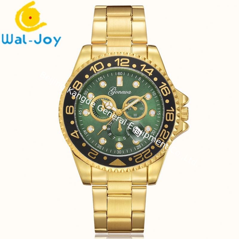 WJ-6525 New Arrival Fashion Complete Calendar Geneva Brand Stainless Steel Back Men Watch