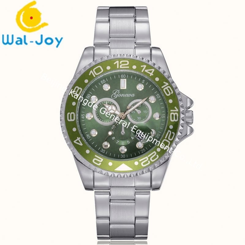 WJ-6525 New Arrival Fashion Complete Calendar Geneva Brand Stainless Steel Back Men Watch