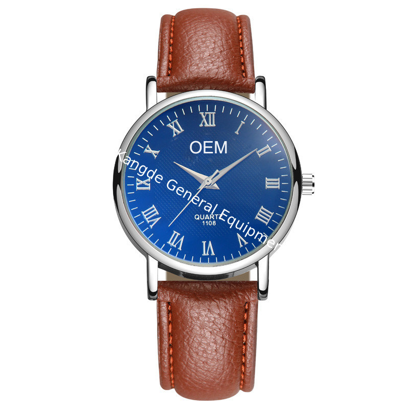 WJ-8101 Yiwu Factory Change the Logo Men Watch Wholesale Low MOQ OEM Wristwatch High Quality Leather Watch For Men