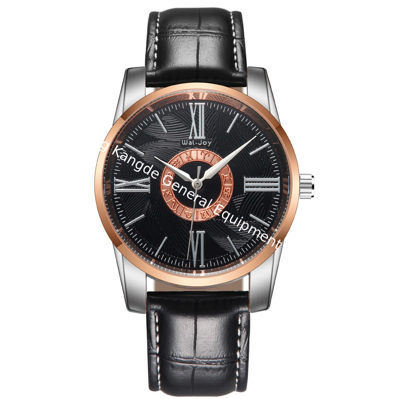 WJ-8106 Simple Leather Band Accept LOW MOQ Add Your Logo Custom Men Watches Wal-Joy Hot Sale Business Male Wrist Watch