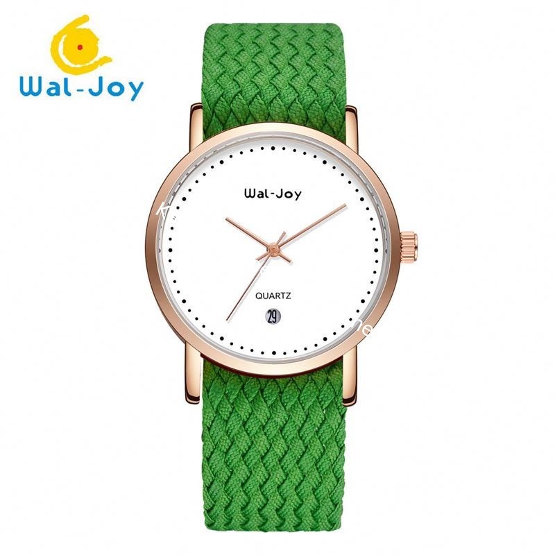 WJ9007 Own Branding Luxury Watches Women Nylon OEM Watch Low MOQ Casual Waterproof Calendar Wristwatch Logo Custom