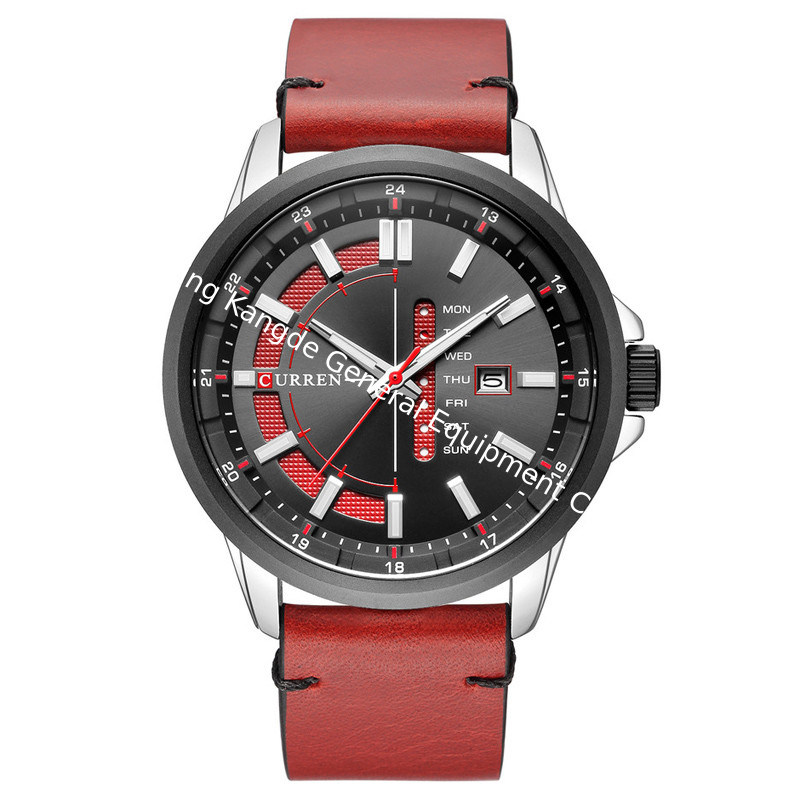 WJ-7601 New CURREN Brand fashionable Amazon Men's Quartz Belt Watch 30 Meters Waterproof Japanese Core Watch