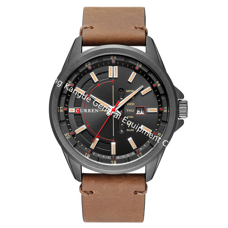 WJ-7601 New CURREN Brand fashionable Amazon Men's Quartz Belt Watch 30 Meters Waterproof Japanese Core Watch