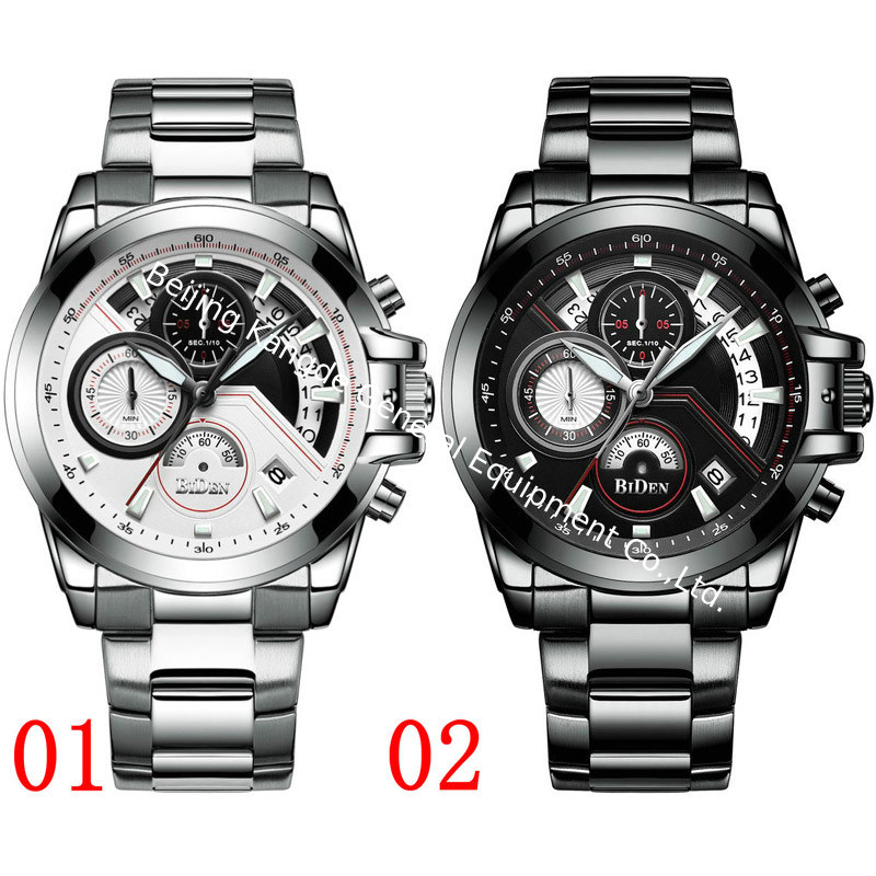 WJ-7390 Fashion Latest Design Cool Men Watches Waterproof Day Quartz Handwatches 3ATM Stainless Steel Wrist Watches