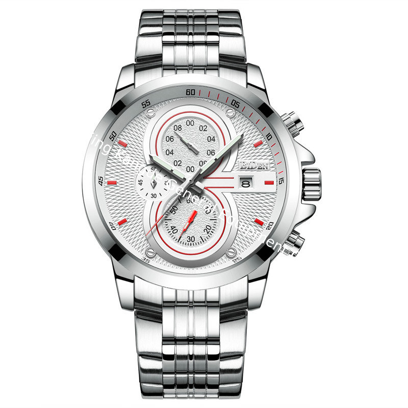 WJ-7395 Wholesales Business 3ATM Men Watches Waterproof Stainless Steel Wrist Watches Aotu Date Quartz Handwatches