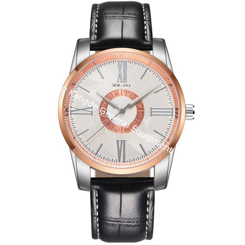 WJ-8106 Waterproof Quartz Wristwatch Simple Roman Digital Scale Leather Strap Watch Popular Small MOQ OEM Watch