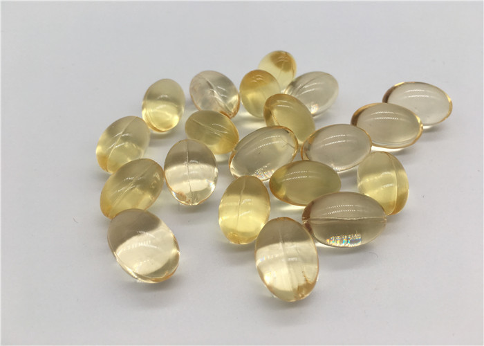 Clear Pale Yellow Vitamin E Supplement Oval Shaped , Vitamin E Softgels For Skin VS1H