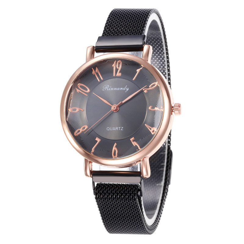 WJ-8569 Good Quality Wholesale Gold Alloy Case Women Hand Magnet Buckle Women Ladies Mesh Watch