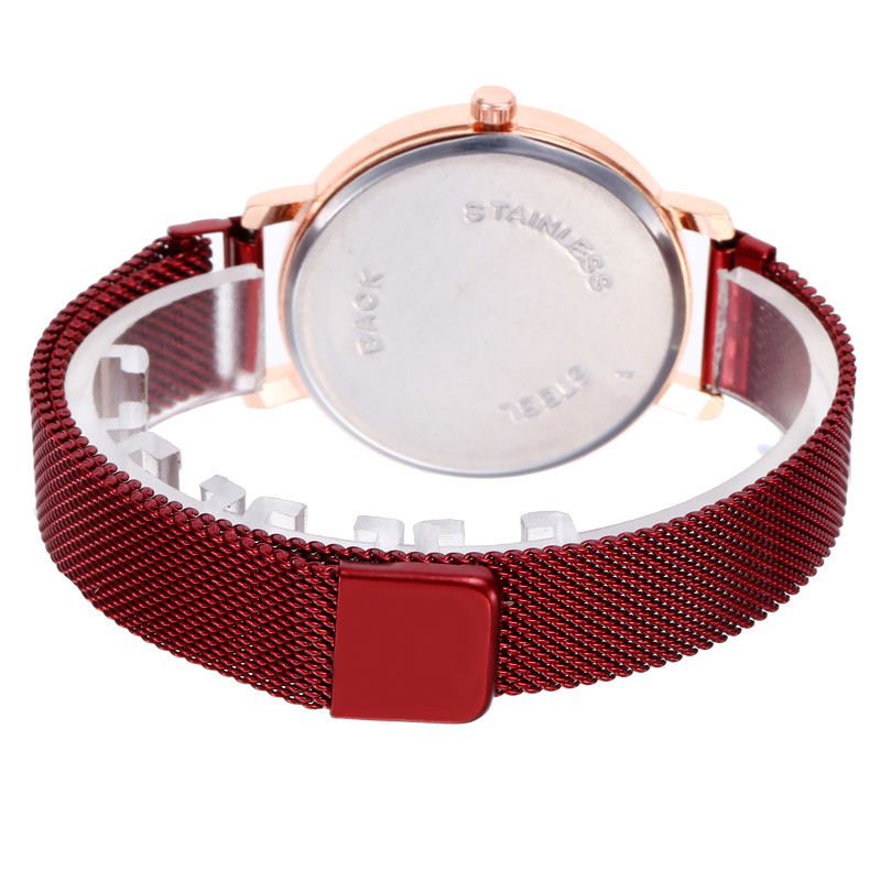 WJ-8569 Good Quality Wholesale Gold Alloy Case Women Hand Magnet Buckle Women Ladies Mesh Watch