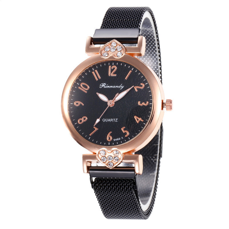 WJ-8567 Chinese Factory 2019 Newest Design Women Hand Alloy Case Mesh Wrist Magnetic Bracelet Watch