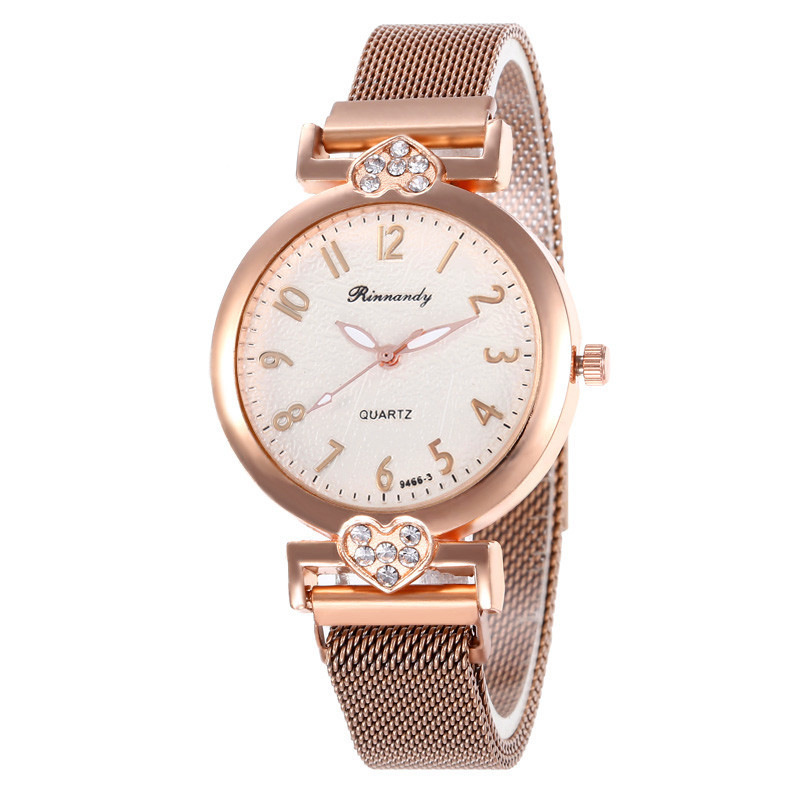 WJ-8567 Chinese Factory 2019 Newest Design Women Hand Alloy Case Mesh Wrist Magnetic Bracelet Watch