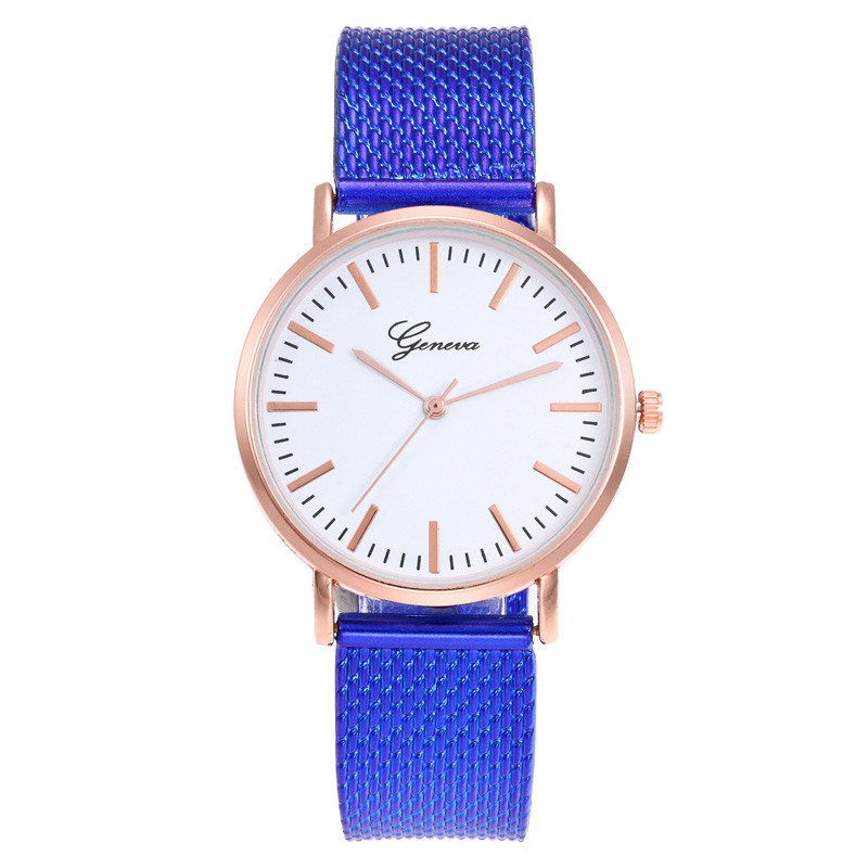 WJ-7760 Fashion Women Mesh Strap Wrist Plastic Watch
