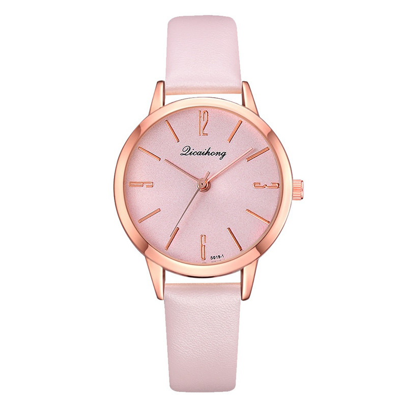 WJ-8455 Fashion Woman Purple Good Quality Gift Alloy Watch Case Lady Leather Watch