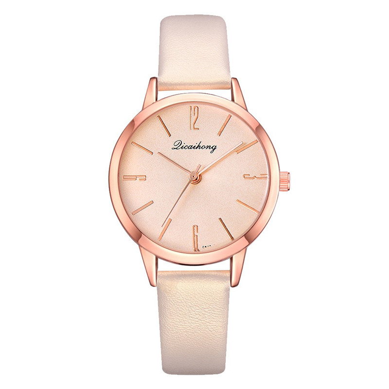 WJ-8455 Fashion Woman Purple Good Quality Gift Alloy Watch Case Lady Leather Watch