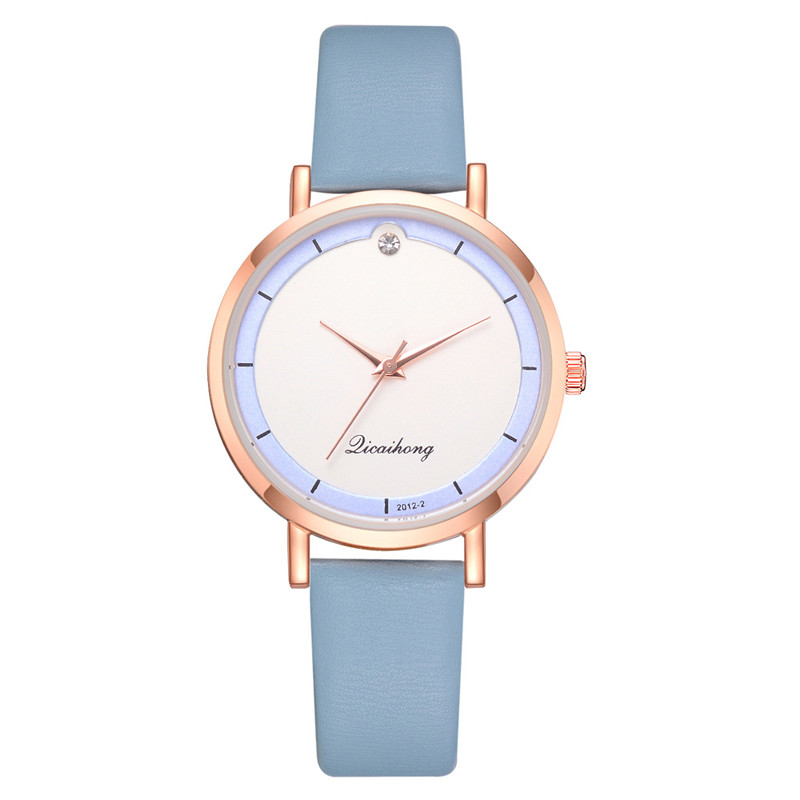 WJ-8447 New Fashion Women Good Quality Many Colors Alloy Watch Case Pu Leather Bracelet Watch