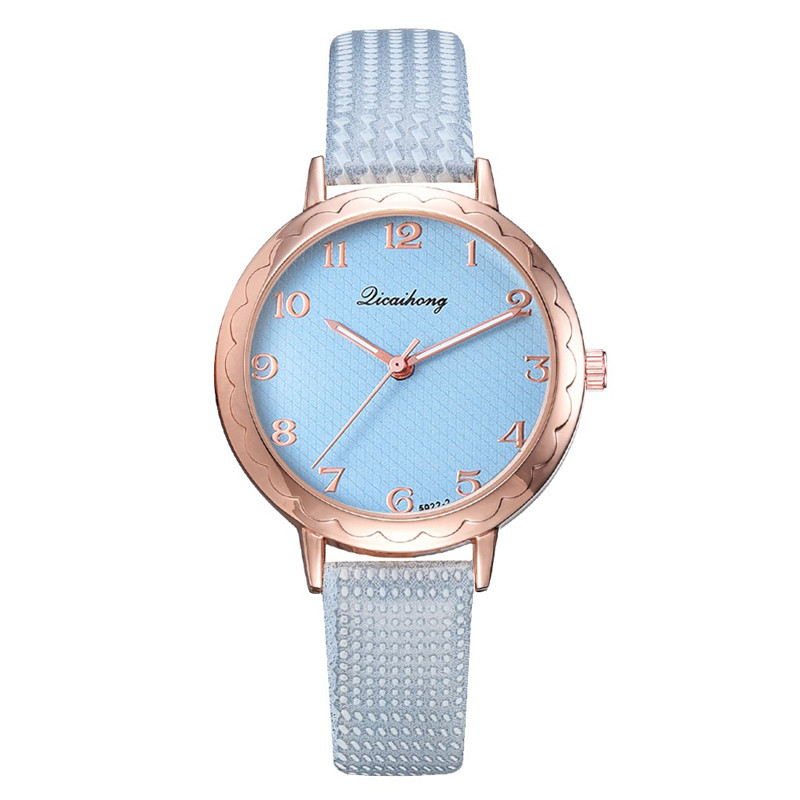 WJ-8452 Fashion Women Good Quality Gift Analog Alloy Watch Case Leather Watch