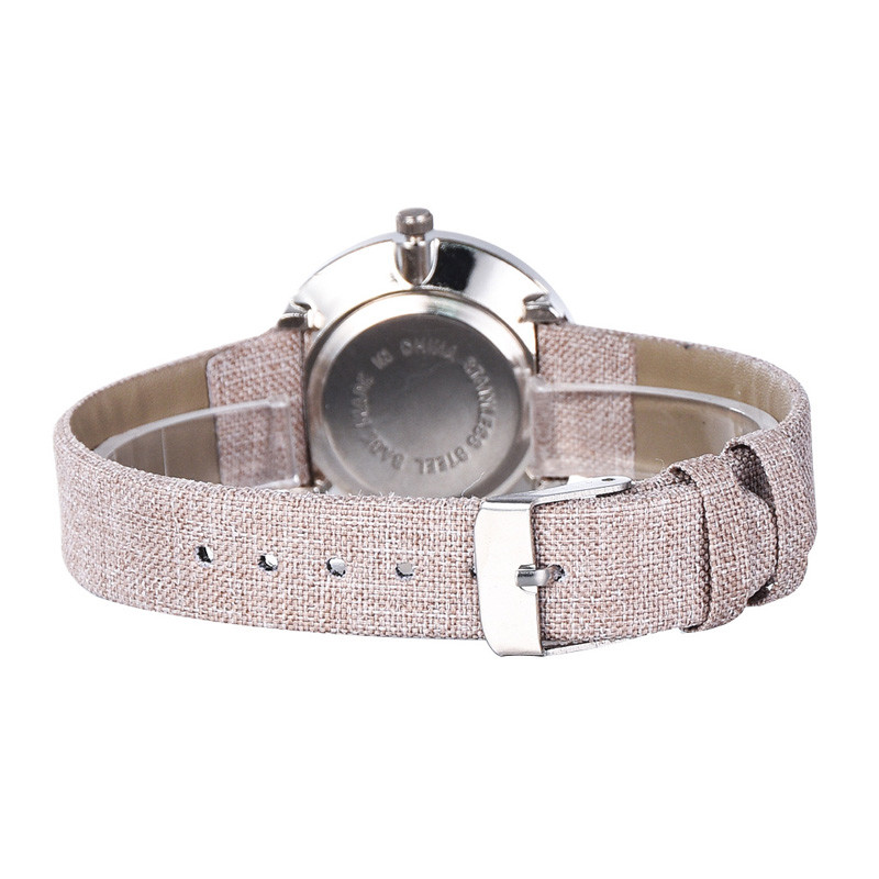 WJ-8443 Women Fashion Blue Band Alloy Watch Case Good Quality Black Leather Watch