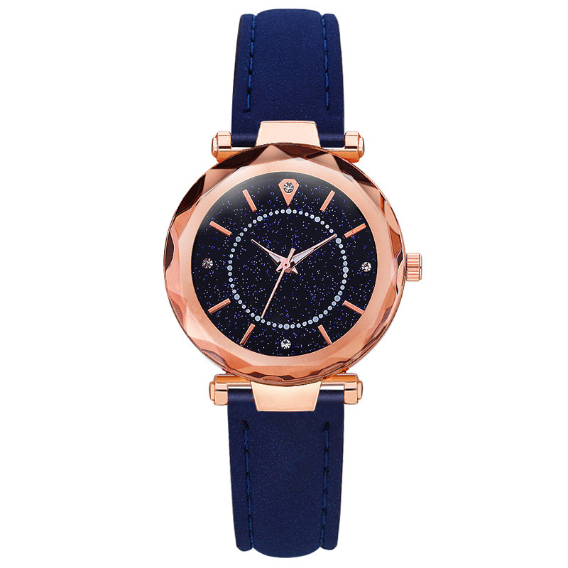 WJ-8416 Women Fashion Wrist Black Band Alloy Case Leather Watch Strap 11 Colors Ladies Wrist Watch