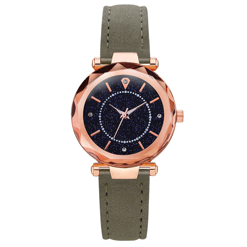 WJ-8416 Women Fashion Wrist Black Band Alloy Case Leather Watch Strap 11 Colors Ladies Wrist Watch