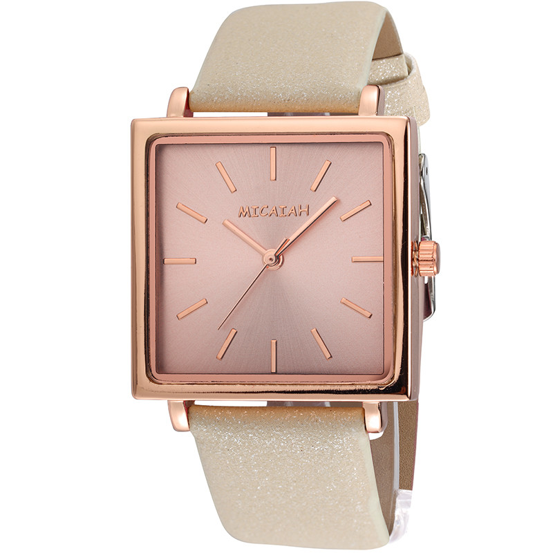 WJ-8420 Women Fashion Hand Alloy Watch Case Leather Women Watch