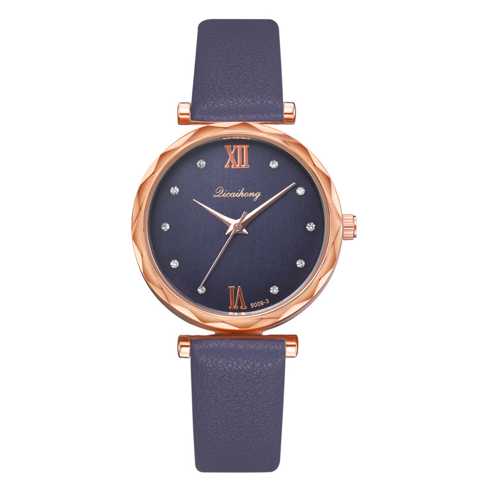 WJ-8413 Women Fashion Alloy Watch Case Leather Women Watch