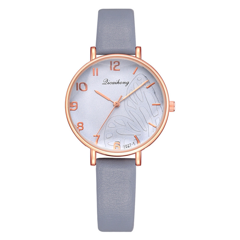 WJ-8412 Fashion Women Quartz Leather Band Alloy Case Watch