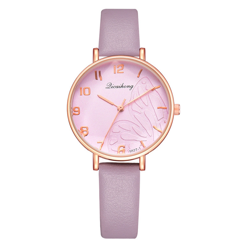 WJ-8412 Fashion Women Quartz Leather Band Alloy Case Watch