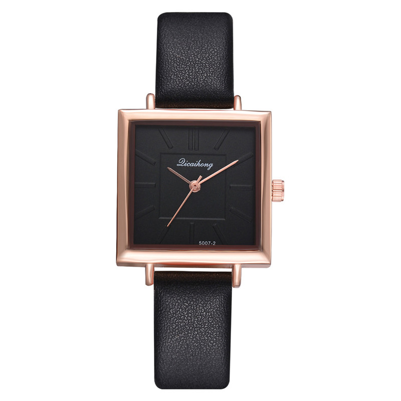 WJ-8407 Ladies Leather Quartz Alloy Watch Case Watch