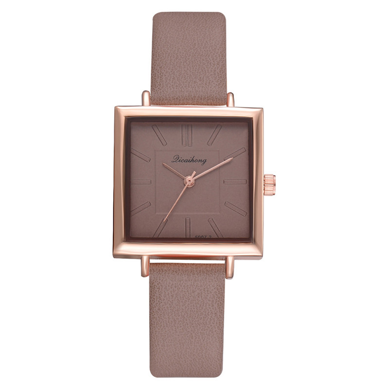 WJ-8407 Ladies Leather Quartz Alloy Watch Case Watch
