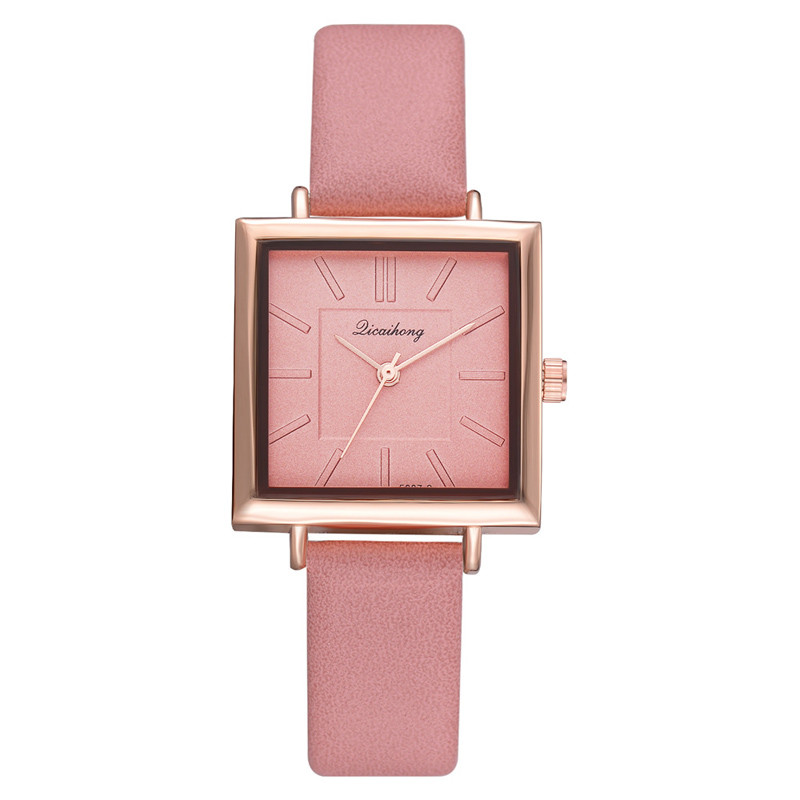 WJ-8407 Ladies Leather Quartz Alloy Watch Case Watch
