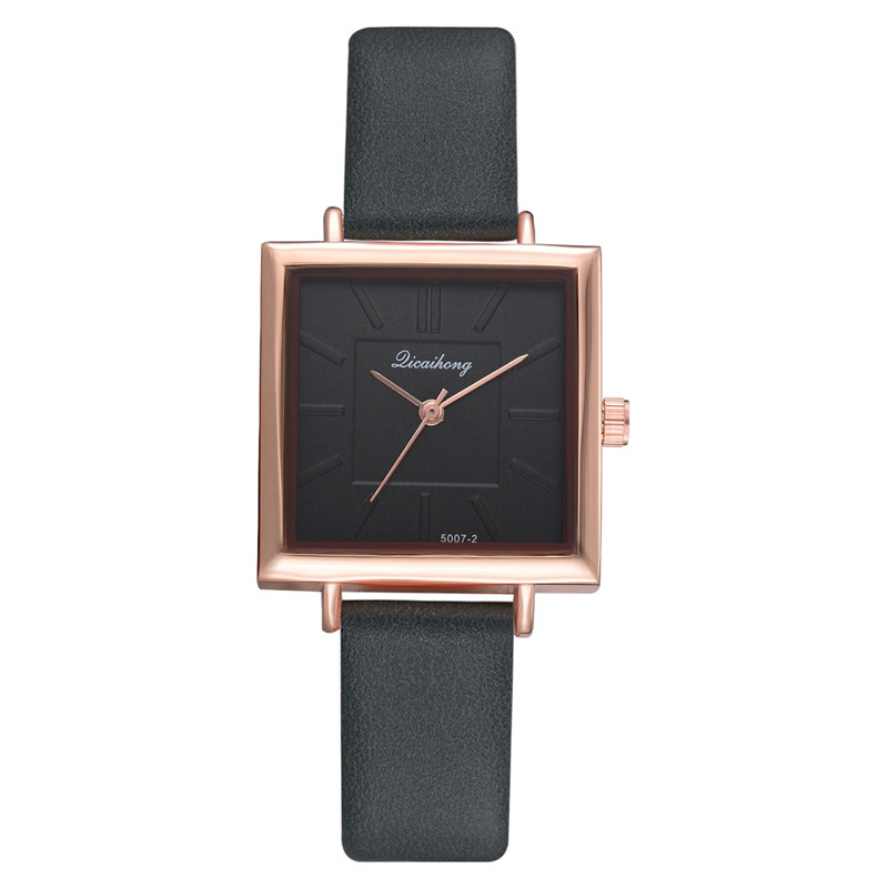 WJ-8407 Ladies Leather Quartz Alloy Watch Case Watch